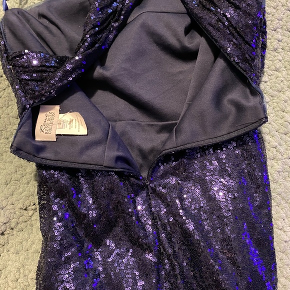 Rene Ruiz Navy Sequin evening gown - Picture 5 of 8